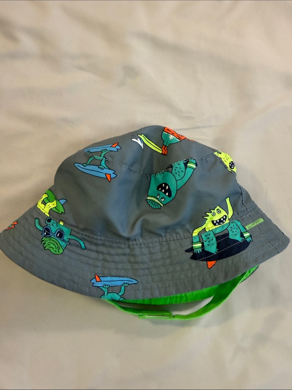 Carter's NWOT Bright Lime Green Baby Bucket Hat